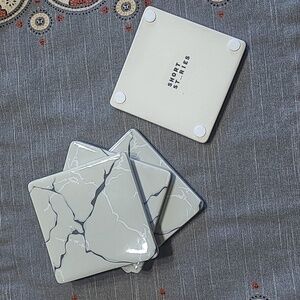 Marble Pattern Coasters Set NWOT